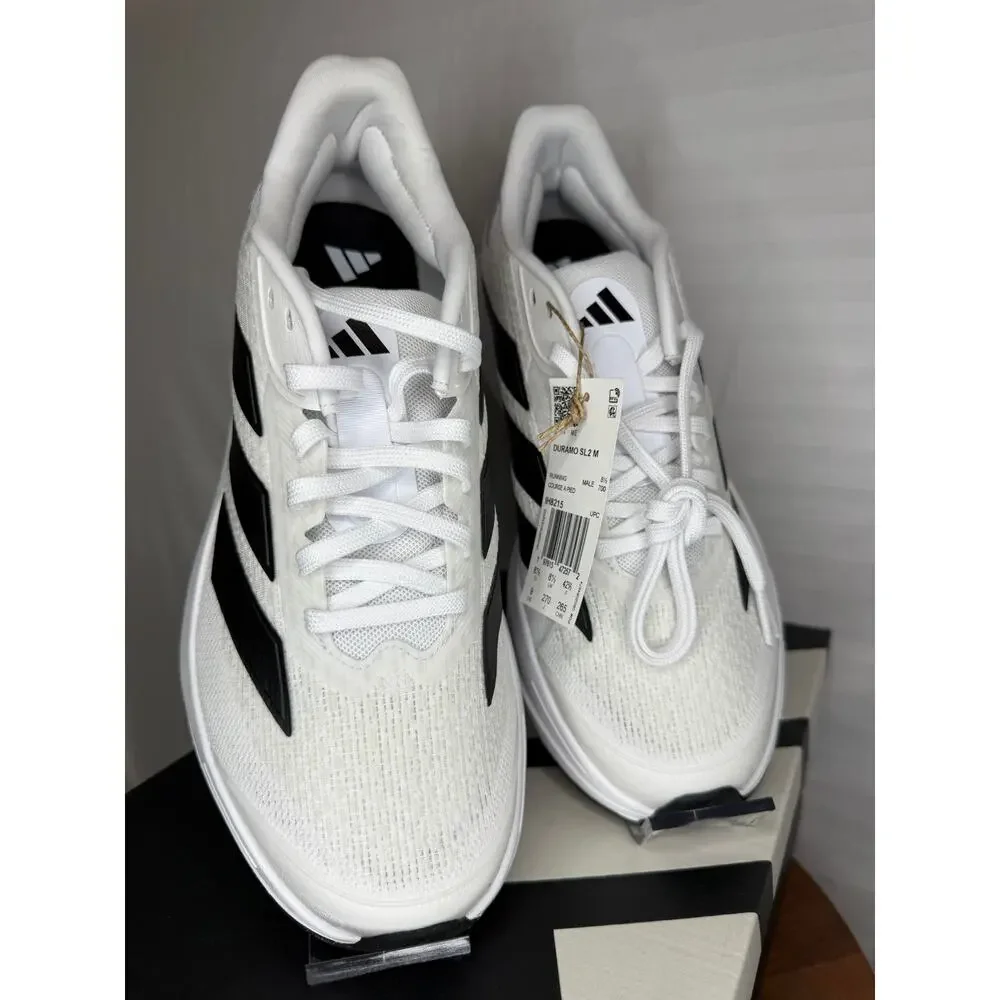 Adidas Duramo SL2 Running Shoes Men’s 9 White Black Lightmotion NWT